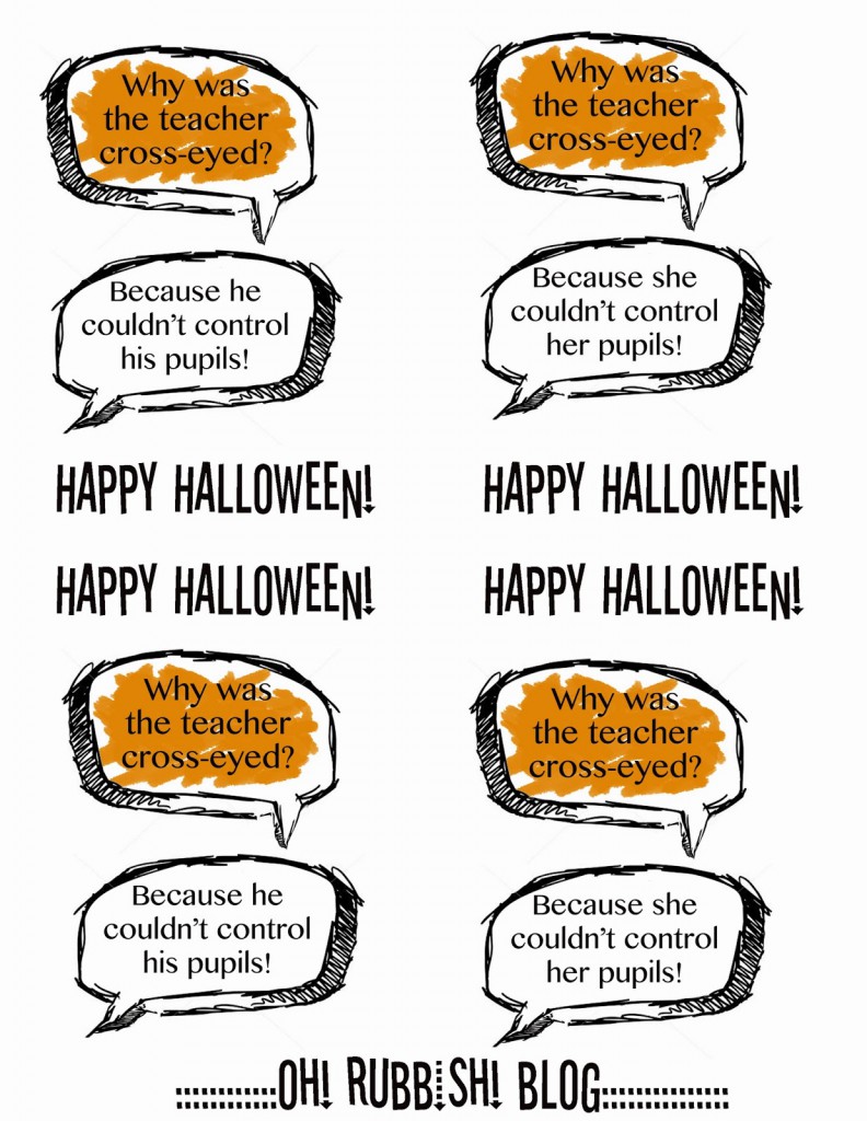 : Monster Treat Eyes :: Halloween Joke Gram :: Classroom Favors :: by oh! rubbish! blog