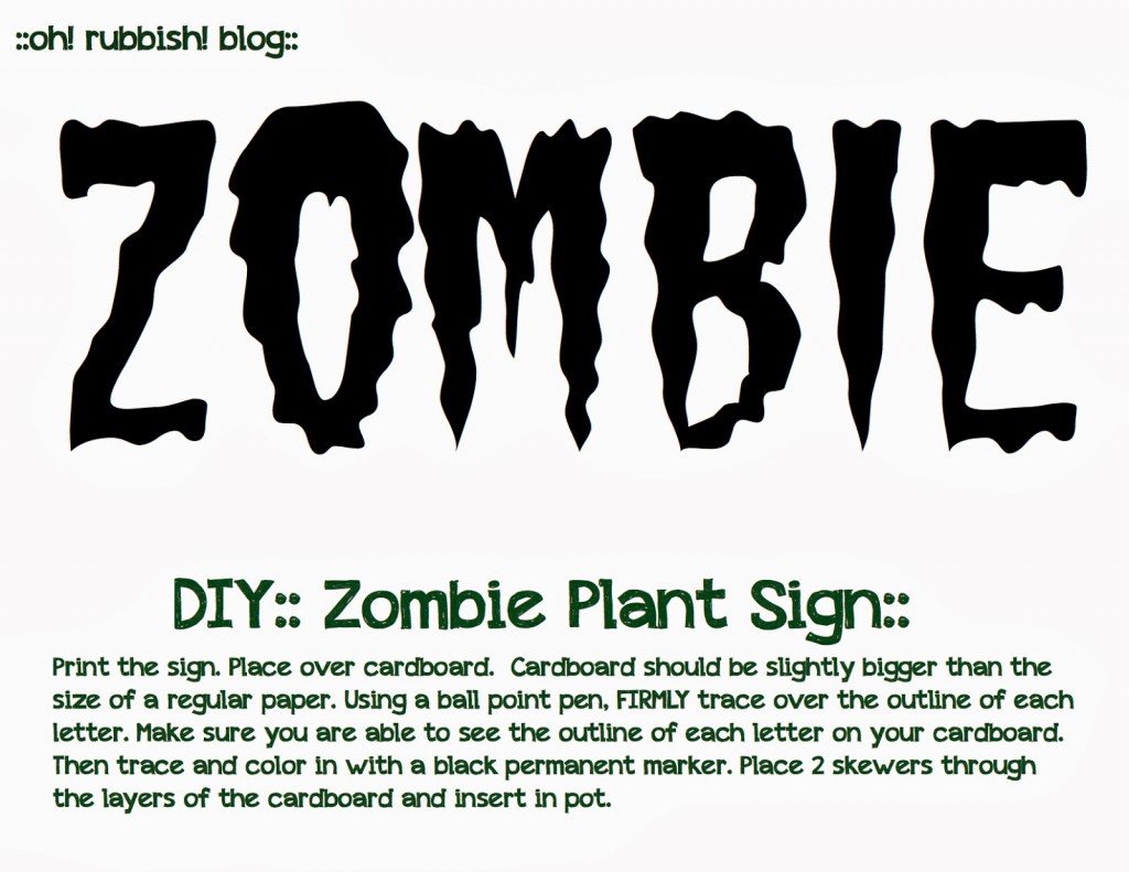 DIY Zombie Plants by oh! rubbish! blog