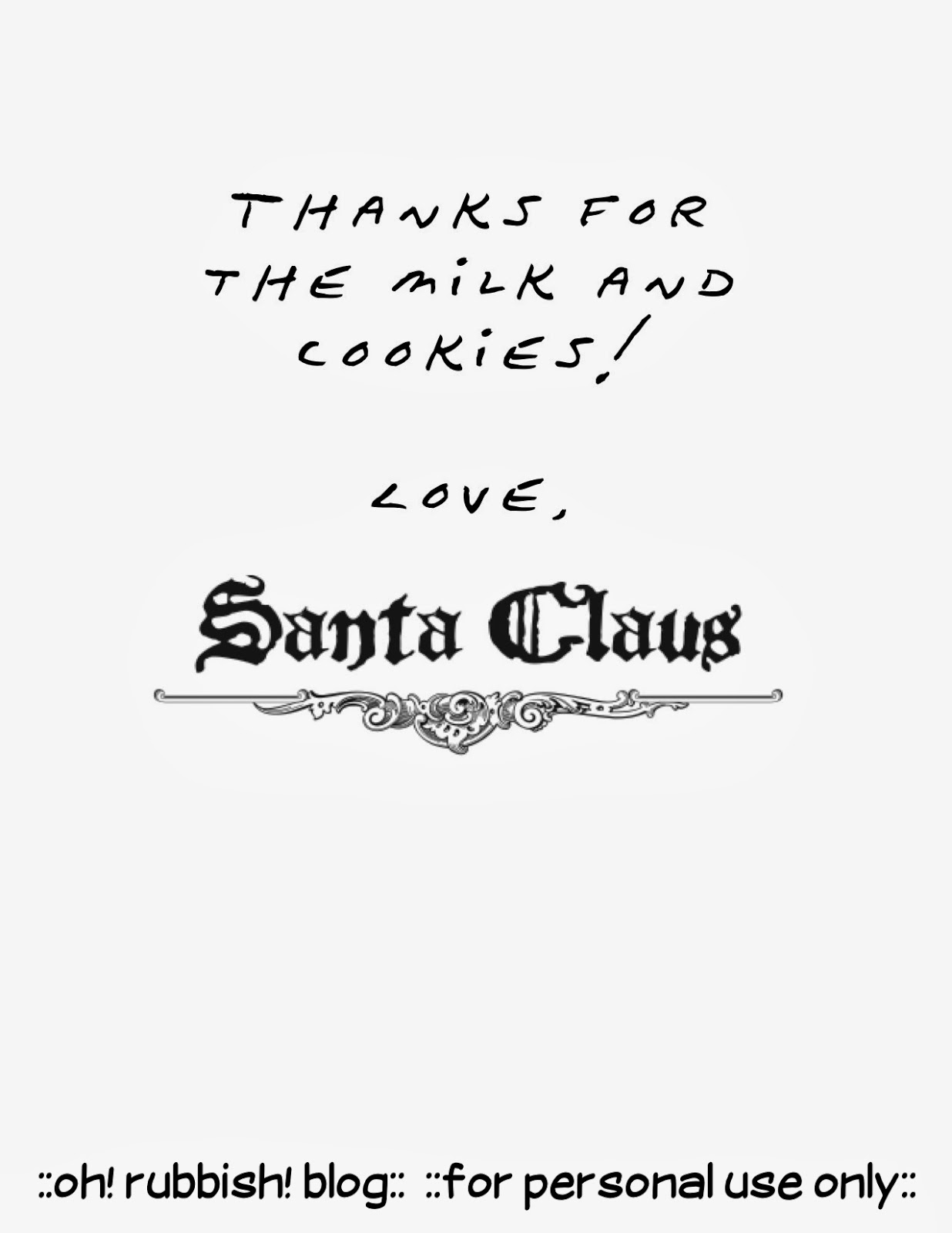 Santa Letter Template Free Printable Thanks For The Milk