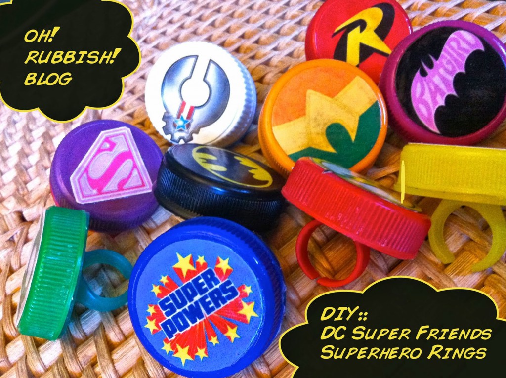 Super Power Super Hero Rings by oh! rubbish! blog