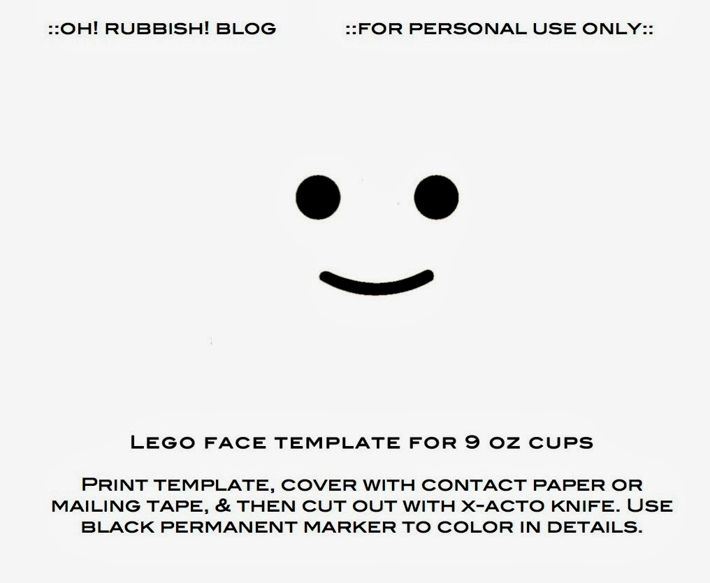 lego man face template black and white