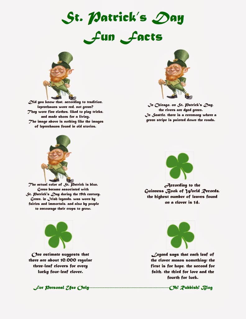 st pattys day fun facts for preschoolers