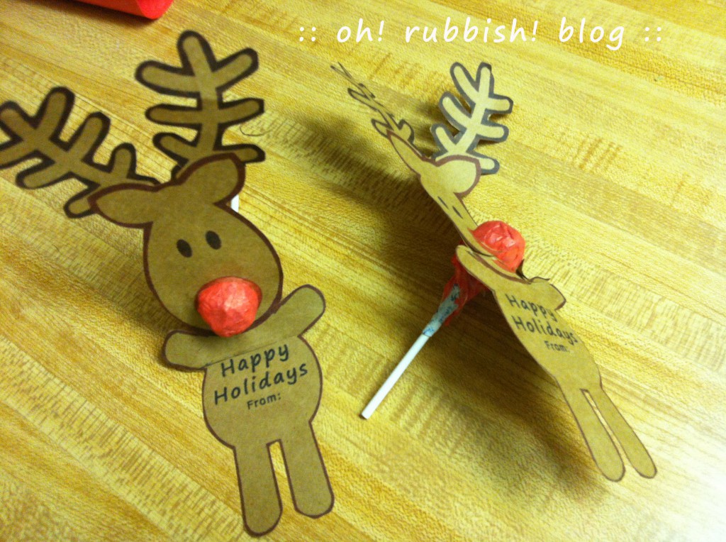 Rudolph Reindeer Lollipops by: oh! rubbish! blog