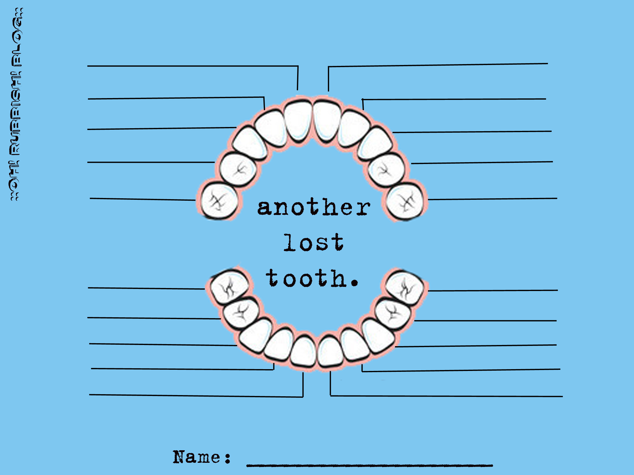 Lost A Tooth Chart