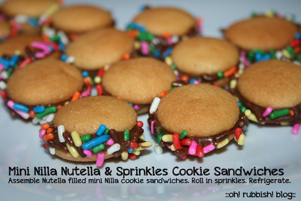 NUTELLA COOKIES with sprinkles by oh! rubbish! blog