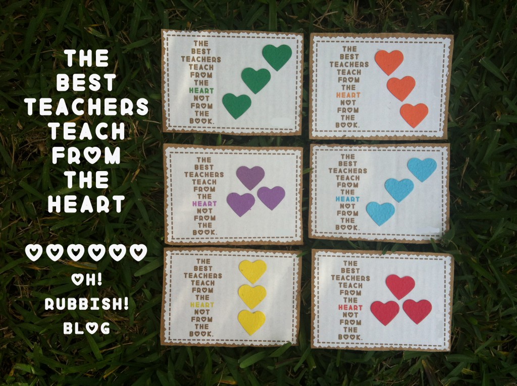 The Best Teachers Plantable Hearts by oh rubbish blog
