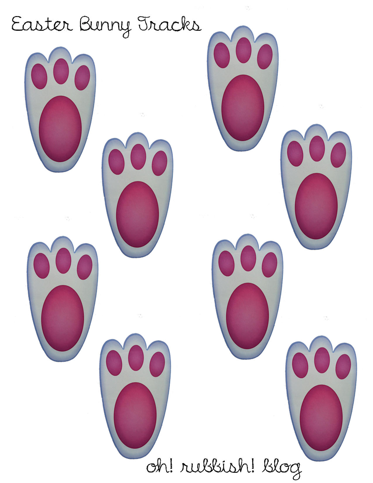 easter bunny feet template