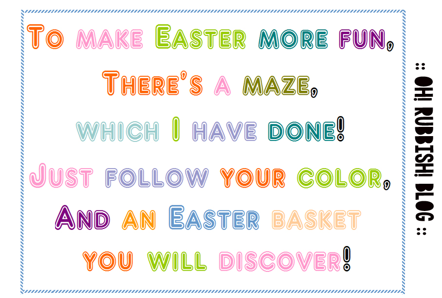 Easter Bunny Colored String Maze by oh rubbish blog