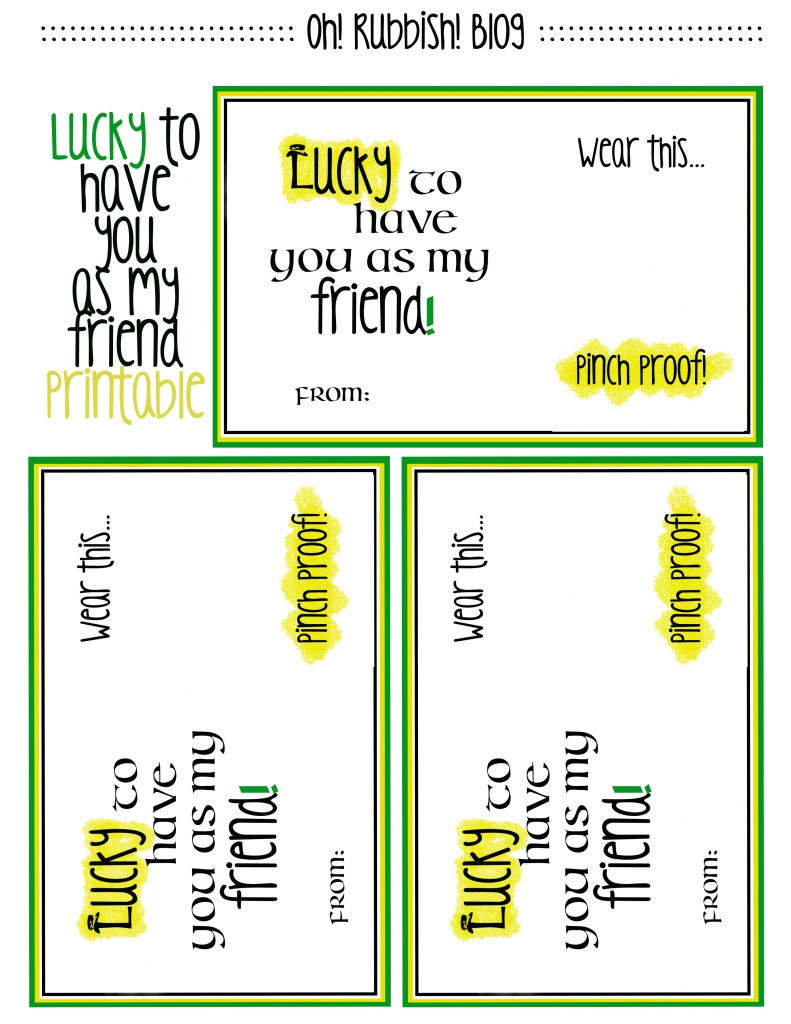 LUCKY TO HAVE YOU AS MY FRIEND PRINTABLE by oh rubbish blog