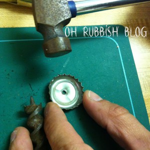 Upcycled Bottle Cap Tambourine Musical Instrument by oh rubbish blog