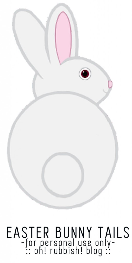 EASTER BUNNY TAILS BLANK by oh rubbish blog