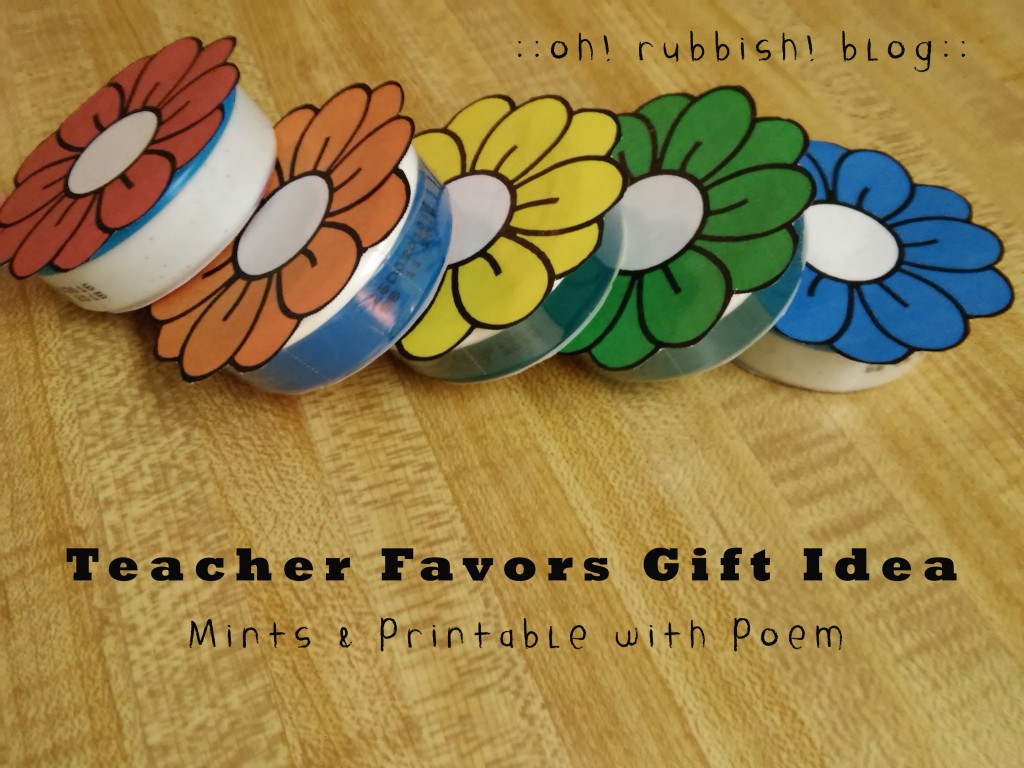 Teacher Favors Mint Flowers