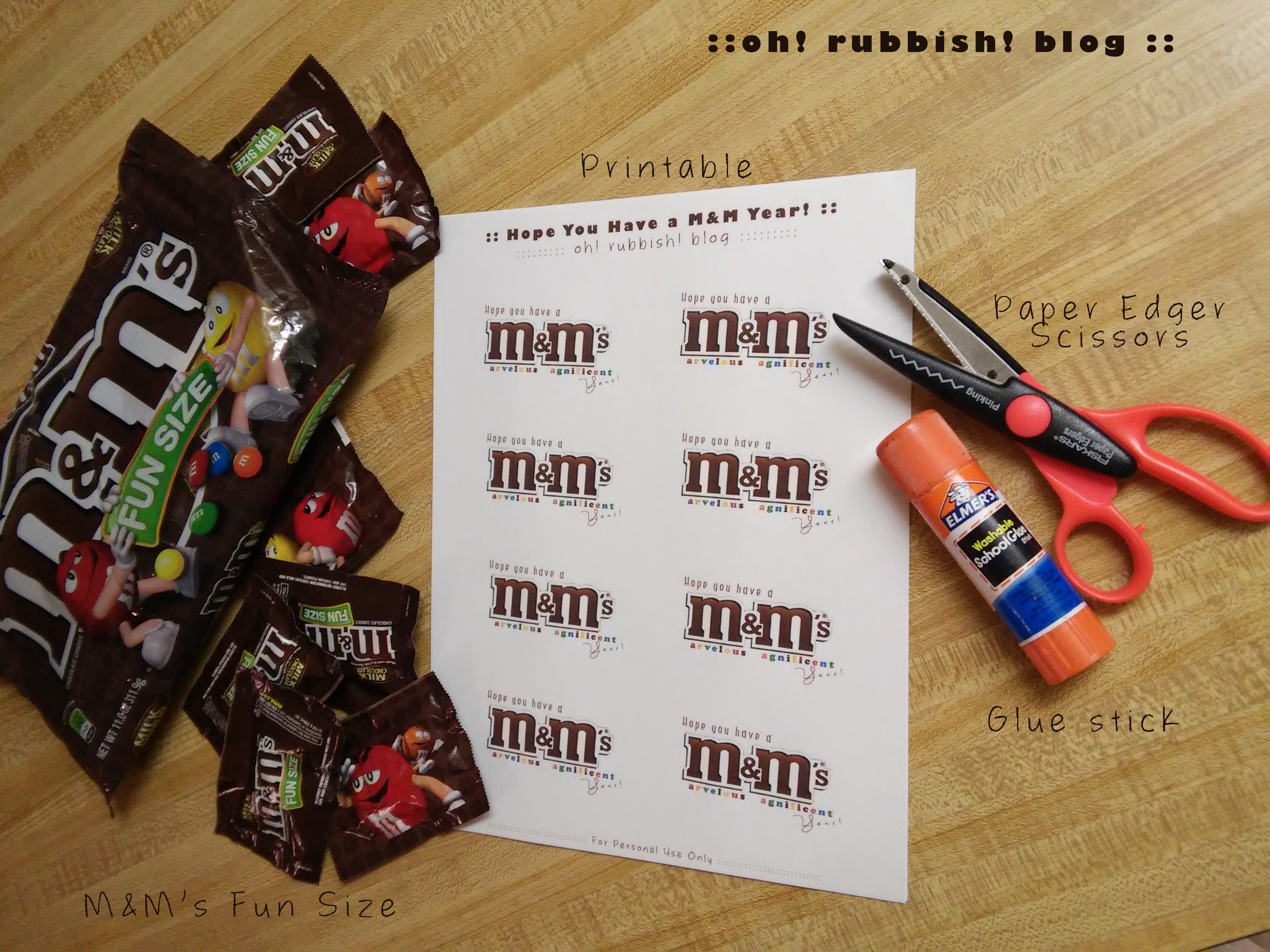 printable m&m party decorations