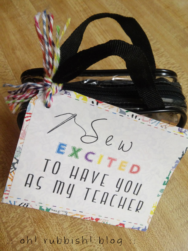 Sew Excited To Have You As My Teacher! by: oh rubbish blog