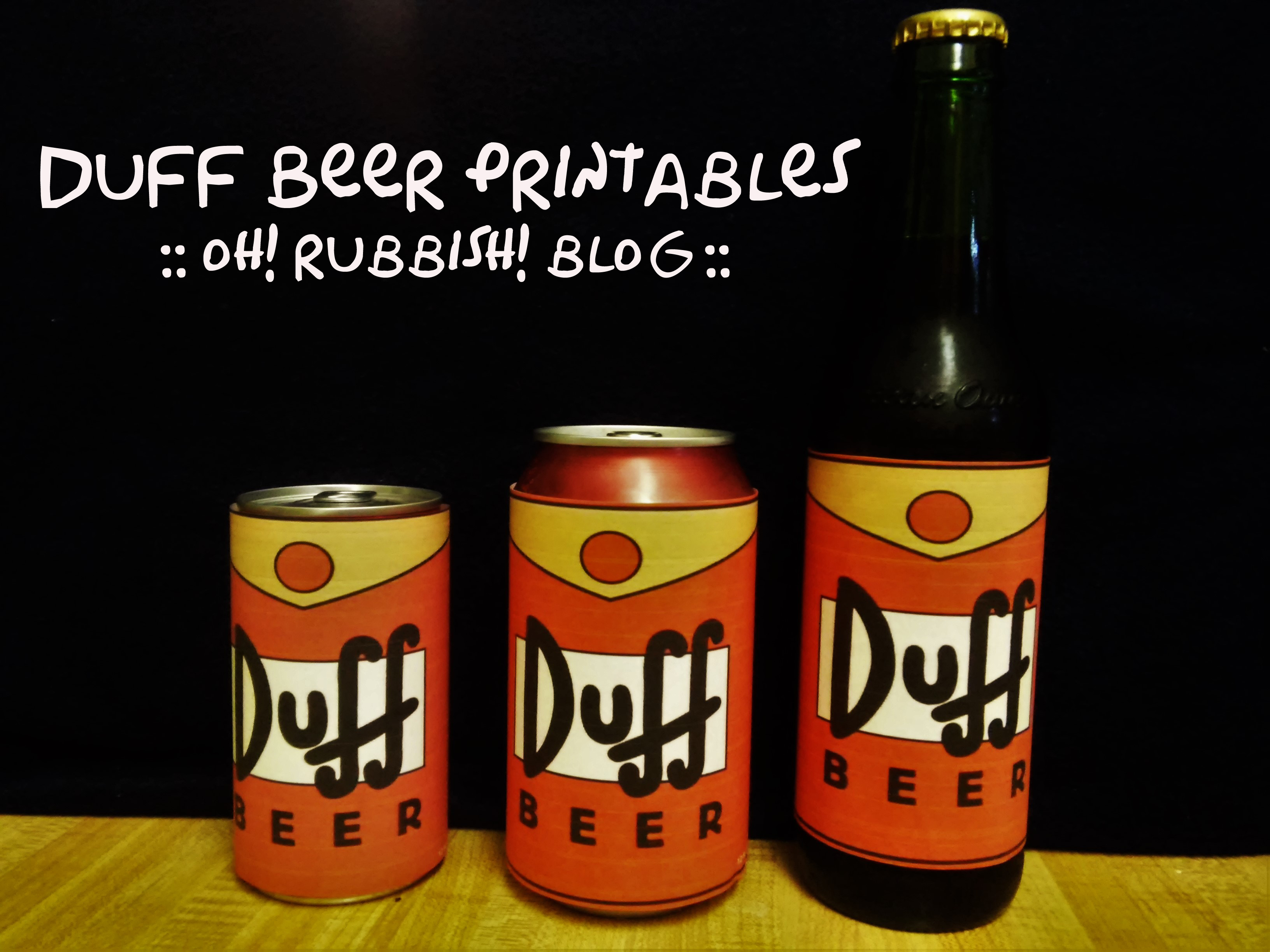 Simpson's Duff Beer Printable oh! rubbish! blog