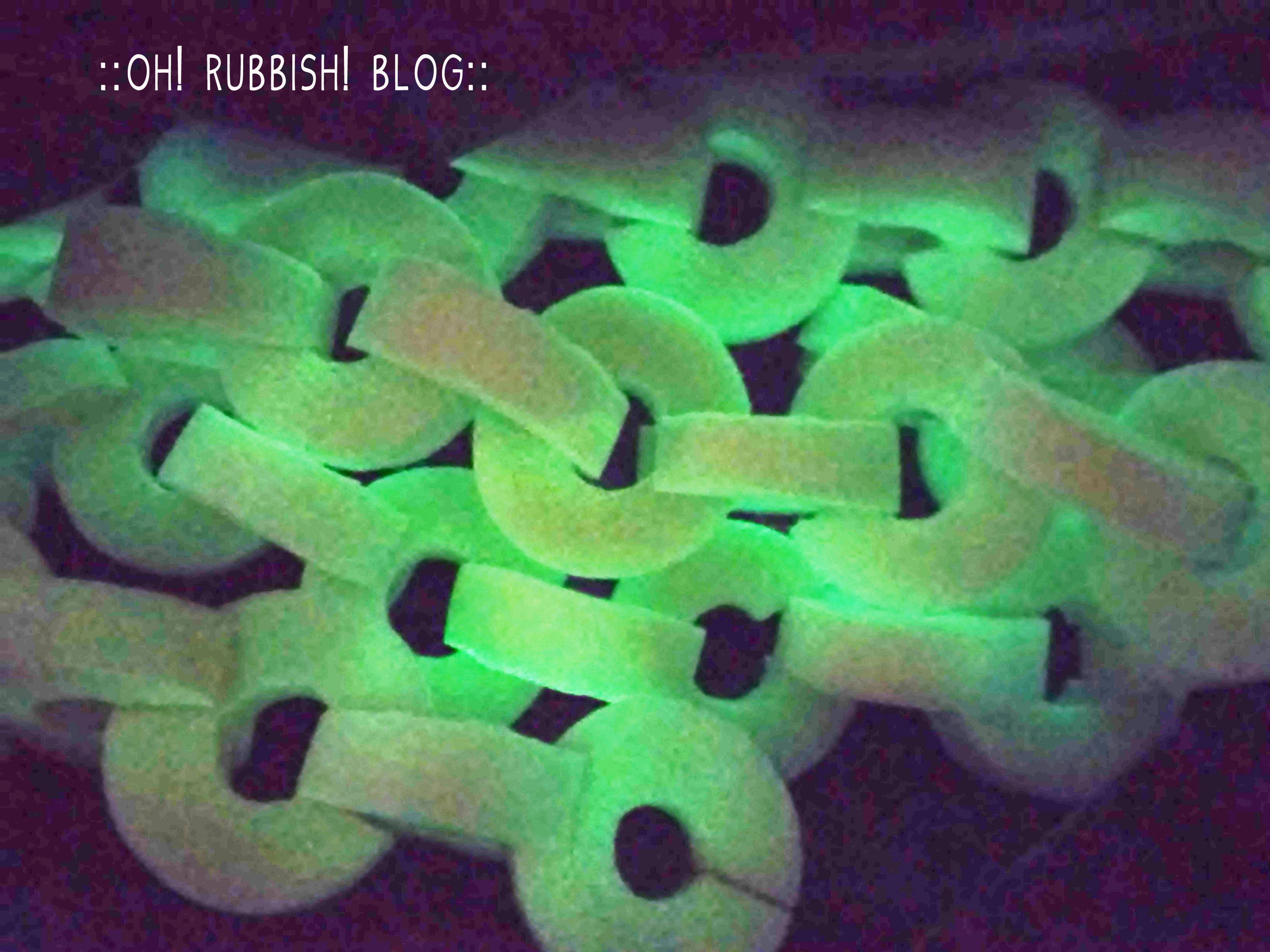 Upcycled Pool Noodle Glow in the Dark Chains by oh! rubbish! blog