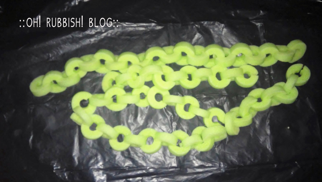 Upcycled Pool Noodle Glow in the Dark Chains by oh! rubbish! blog