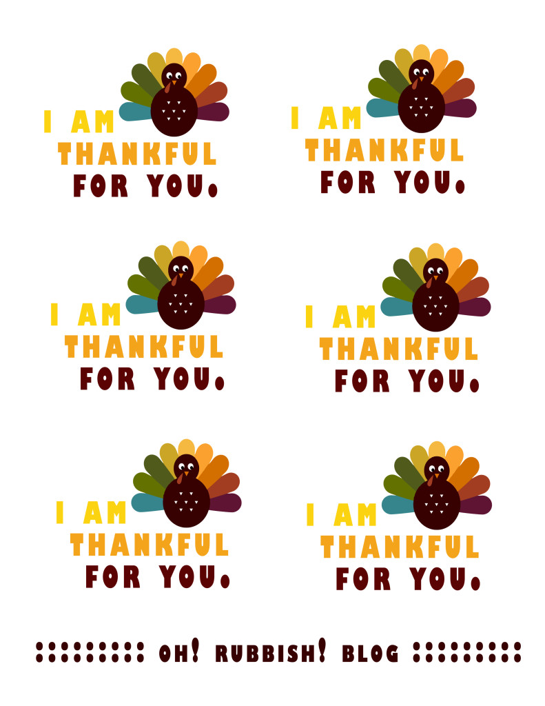 I AM THANKFUL FOR YOU : Edible Cornucopia Thanksgiving Class Favor Treats by oh rubbish blog