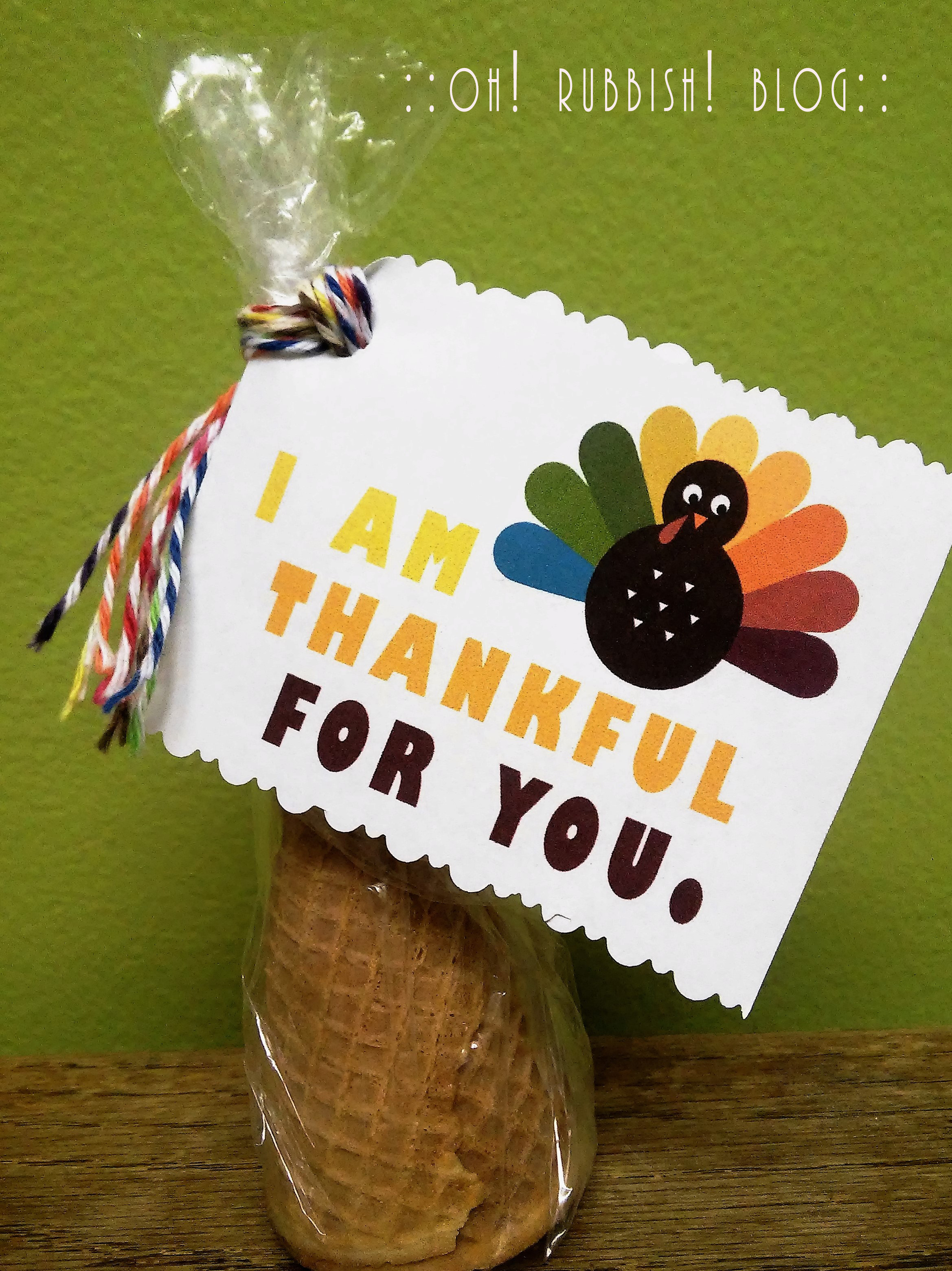 Thanksgiving treat bags with free printable