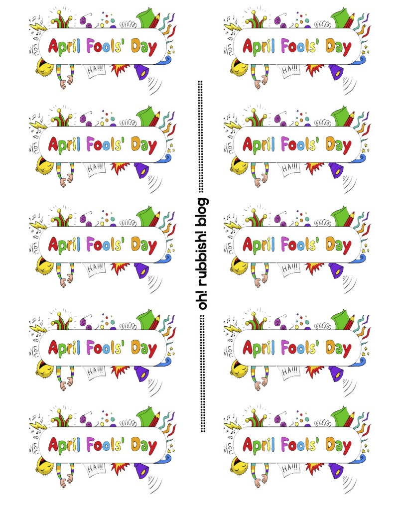 April Fools Day Class Favors :: Magic Disappearing Ink Printable :: by oh! rubbish! blog copy