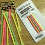 Here's to a BRIGHT School Year :: First Day of School Treat Favors :: Candy Powdered Sticks & Printable :: oh! rubbish! blog ::