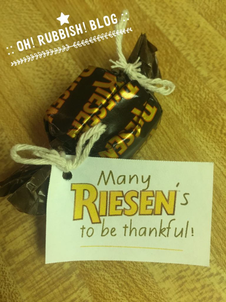 Many RIESENS to be thankful! Thanksgiving Treats by: oh! rubbish! blog