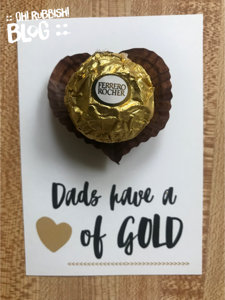 Dad's Have a Heart of Gold! :: Father's Day Treats :: oh! rubbish! blog