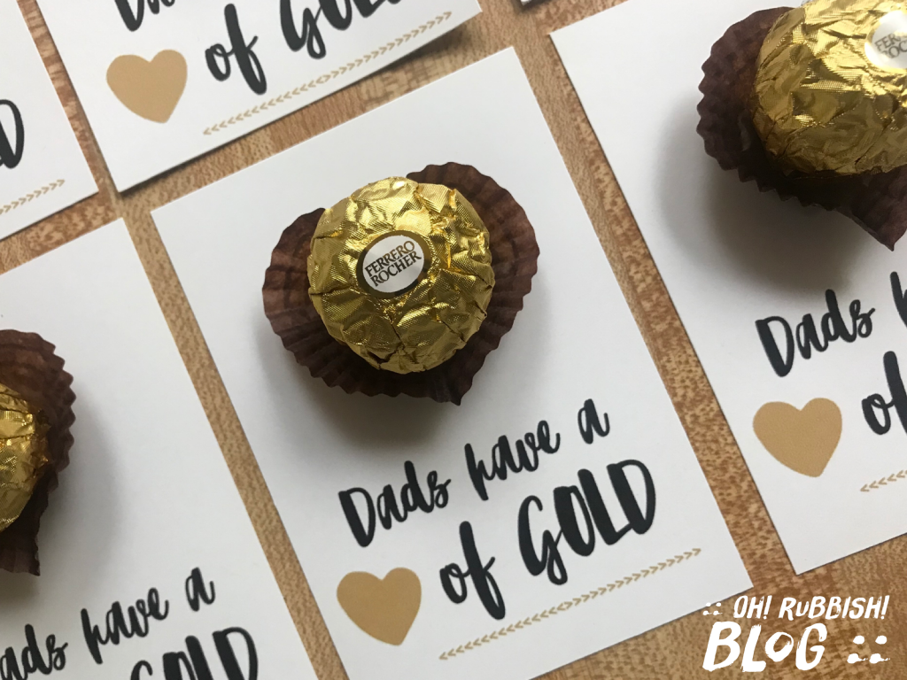 Dad's Have a Heart of Gold! :: Father's Day Treats :: oh! rubbish! blog